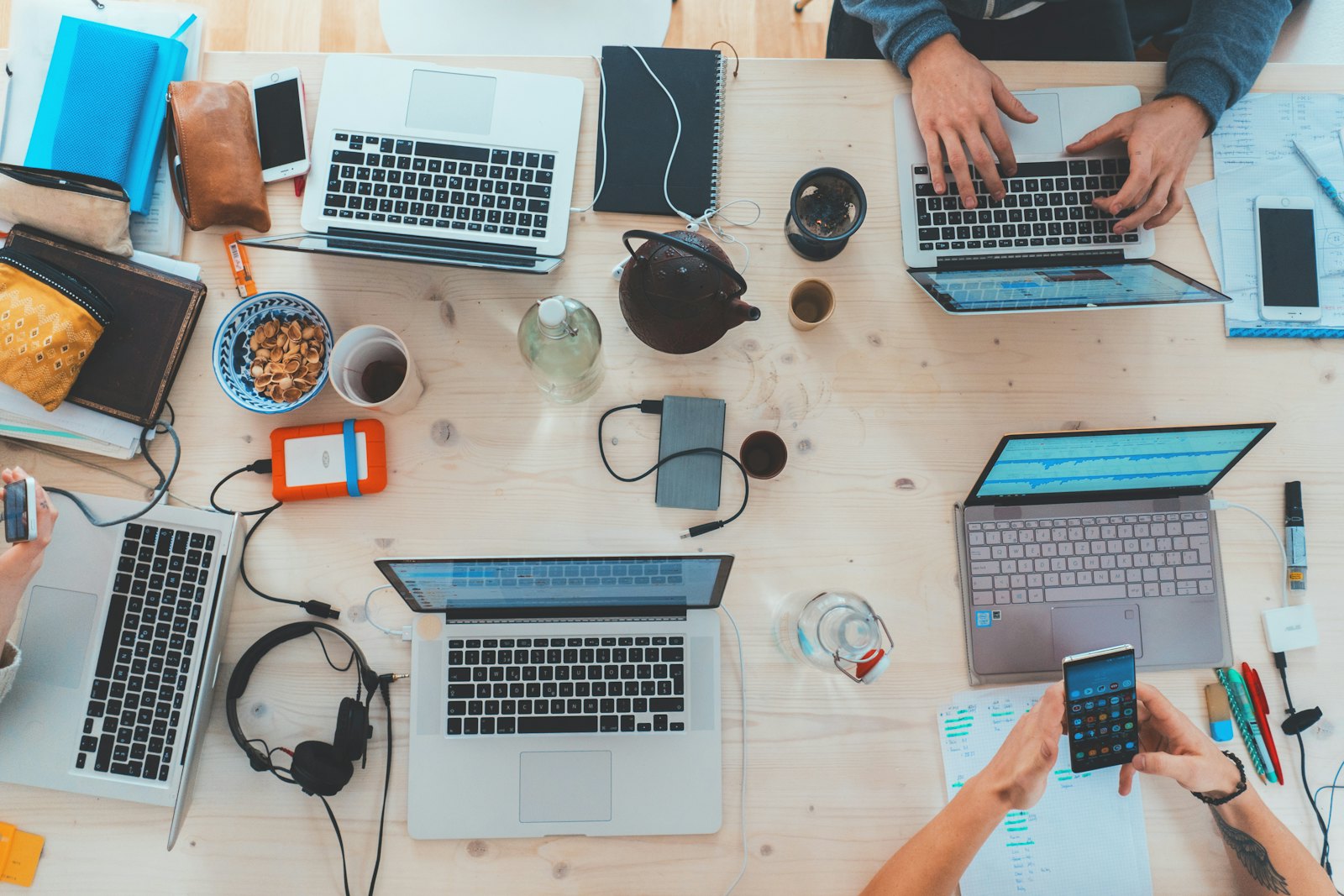 A team at work in an open-plan office